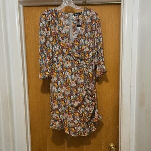 Boohoo Multicolor Floral Dress Size US 8